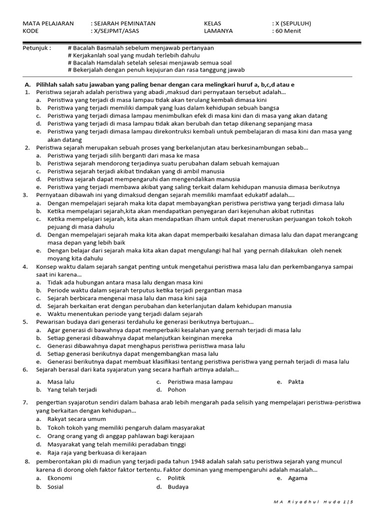 Menjelajahi Jejak Peradaban Kuno: Kumpulan Contoh Soal Sejarah Peminatan Kelas 10 Bab 2 Menjelajahi Jejak Peradaban Kuno: Kumpulan Contoh Soal Sejarah Peminatan Kelas 10 Bab 2