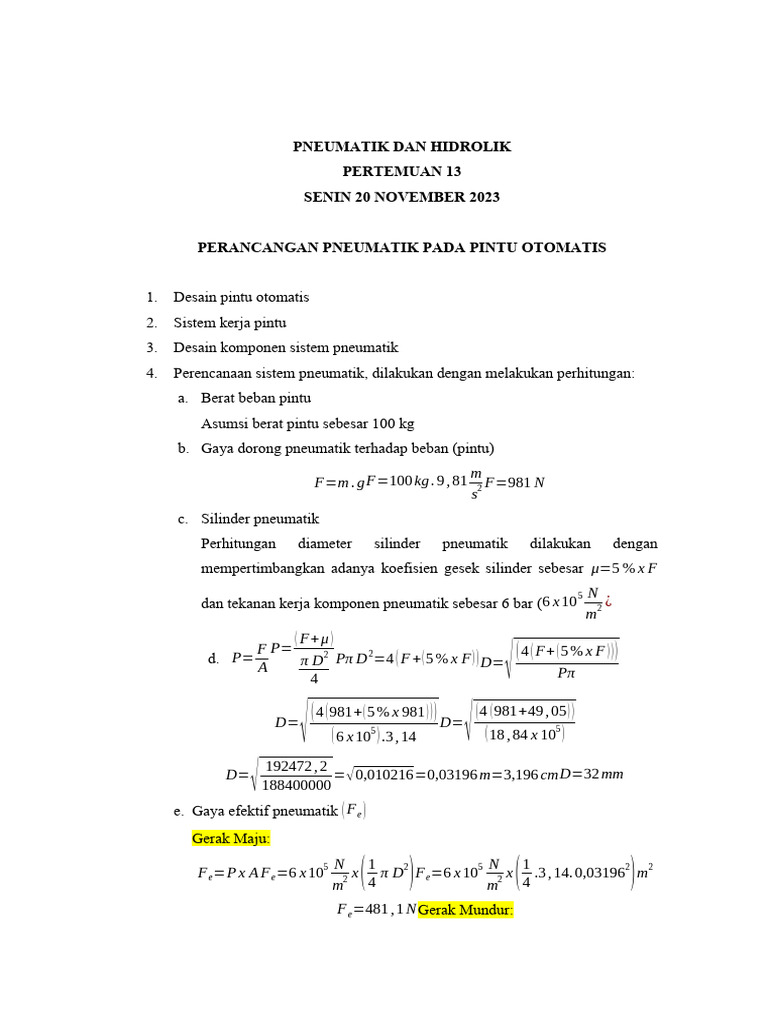 Analisa Kasus Perencanaan Pintu Otomatis Pdf