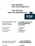 Environment and Ecology-Set E (Part - 2)