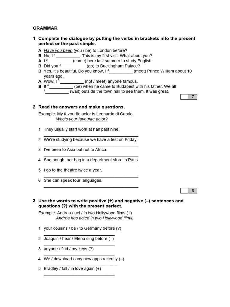 Grammar Exam | PDF | Language Arts & Discipline | Art