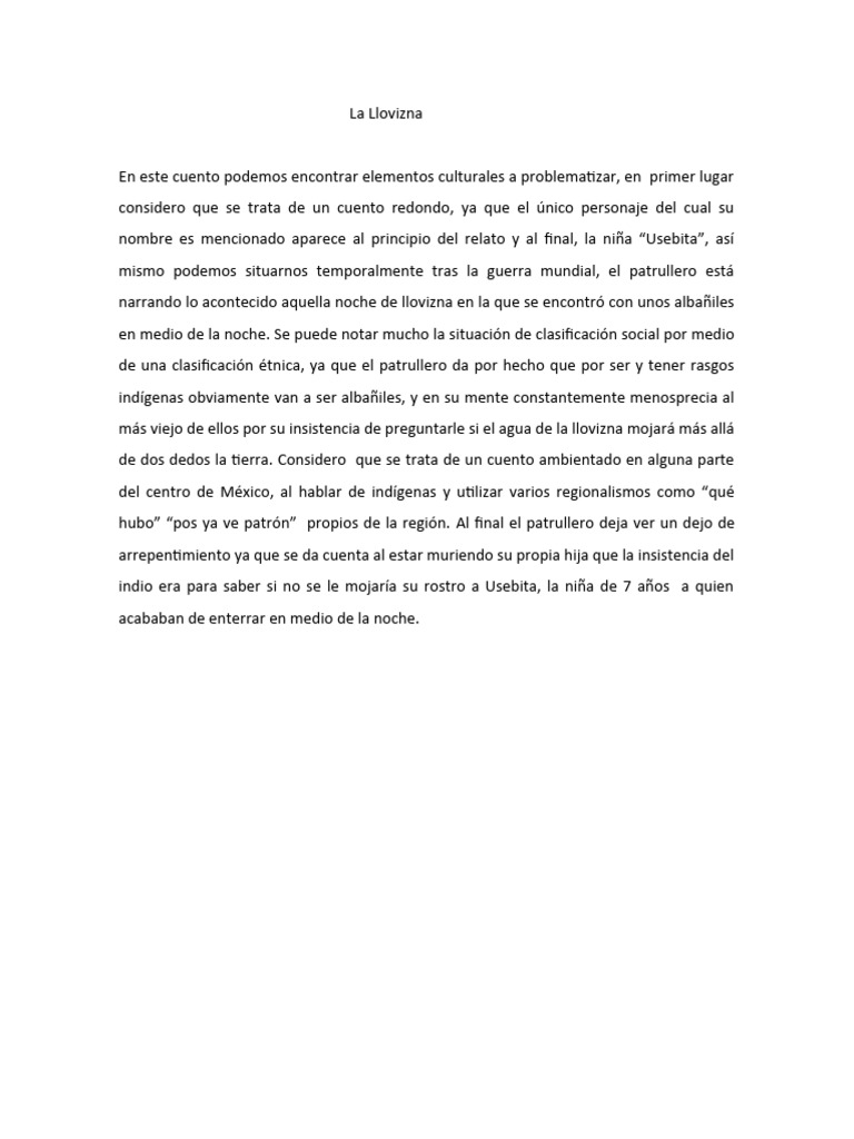 La Llovizna | PDF