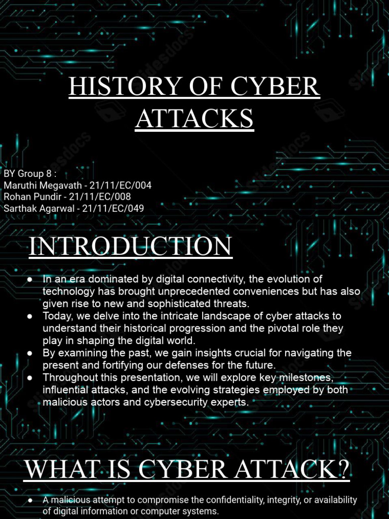 Evolution of Cyber Attacks History | PDF