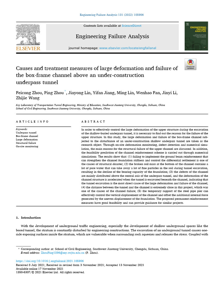 Box-Frame Channel Failure Analysis | PDF | Tunnel | Beam (Structure)