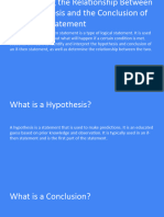 Determining The Relationship Between The Hypothesis and The Conclusion of An If-Then Statement
