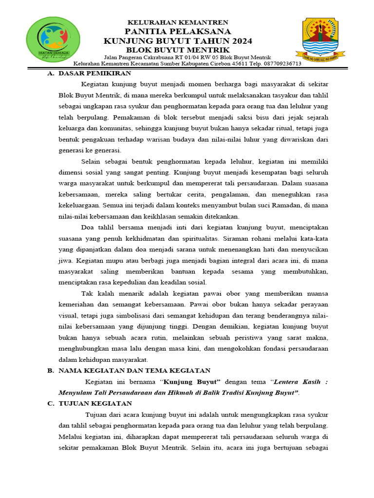 Proposal Kunjung Buyut 2024 | PDF