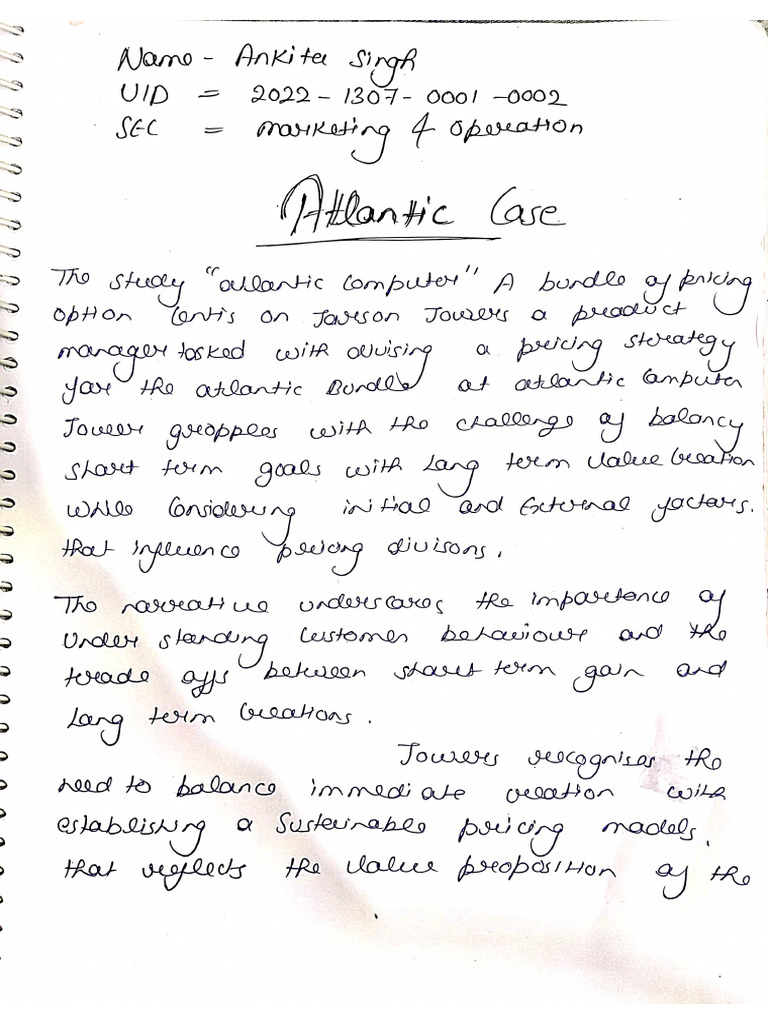 Atlantic Case Ankita Singh | PDF