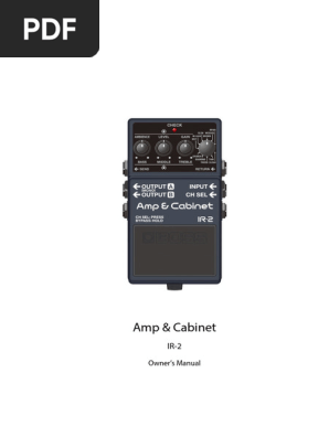BOSS IR-2 Owner's Manual | PDF | Amplifier | Usb