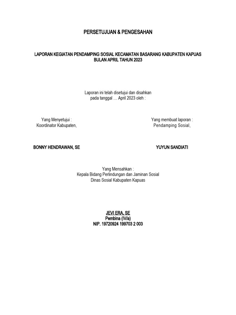 Lembar Pengesahan | PDF