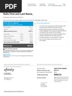Xfinity Bill Statement Example PDF | PDF | Fee | Payments