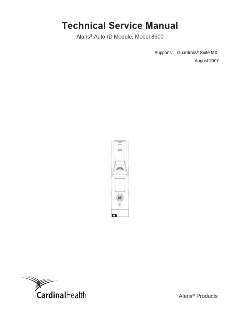 Cardinal Health Alaris 8600 Infusion Pump Service Manual PDF