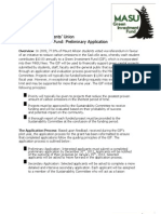 Green Investment Fund - Preliminary Application 2012