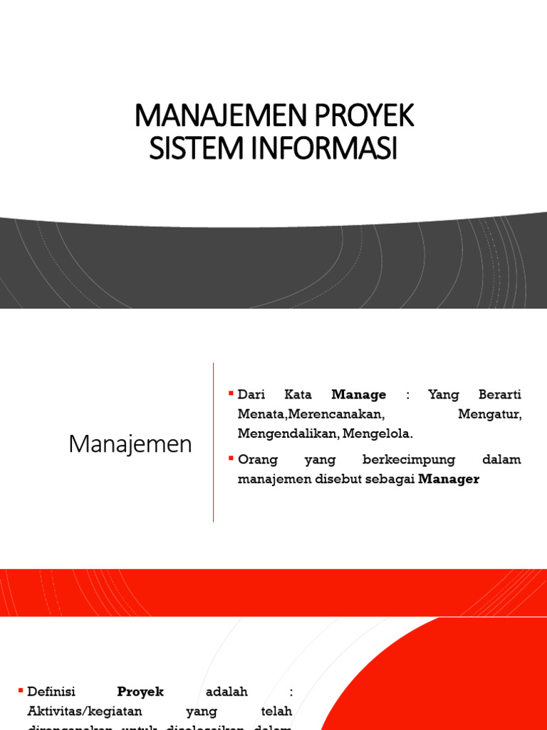 Manajemen Proyek Sistem Informasi | PDF