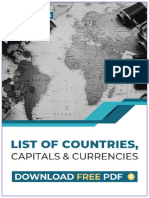 List of Countries Capitals Currencies Download Free PDF - Compressed