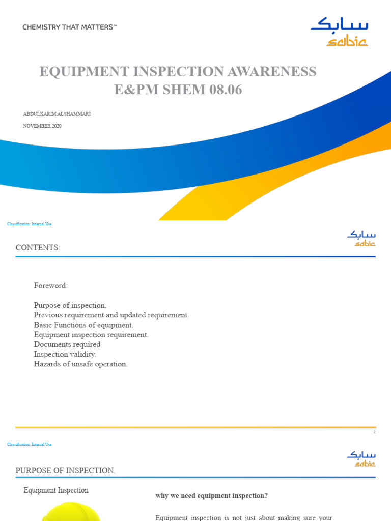 Equipment Inspection Guidelines 2020 | PDF | Computers | Technology ...