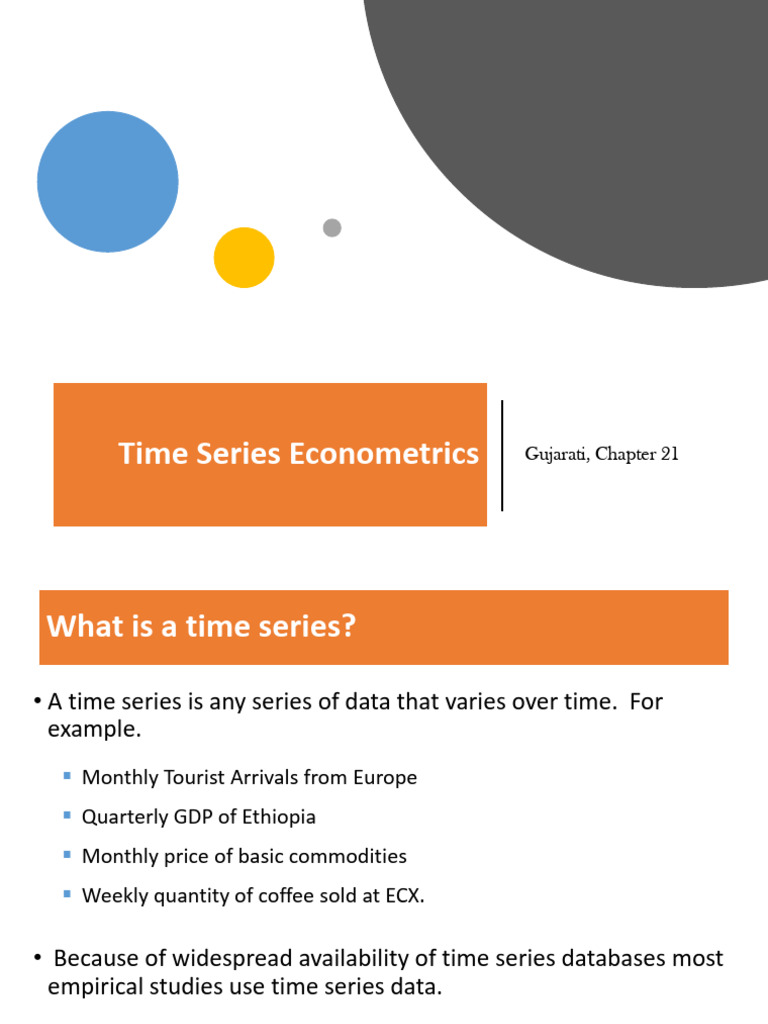 Time Series Econometrics: Gujarati, Chapter 21 | PDF
