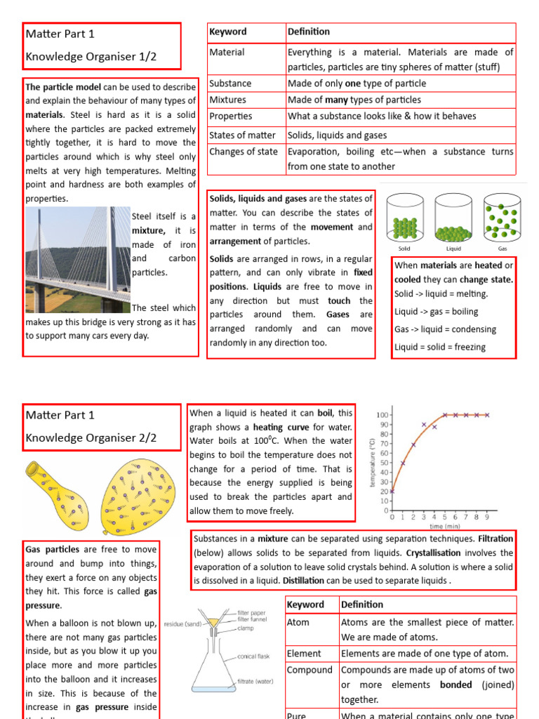 Matter Part 1 Yr7 | PDF