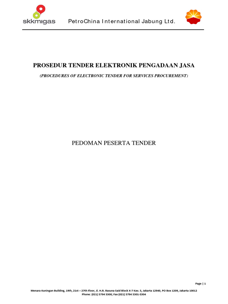 Prosedur Tender Elektronik Pengadaan Jasa - Peserta Tender Rev.04 ...