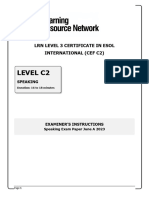 C2 June 2023 Examiners Instructions Paper A