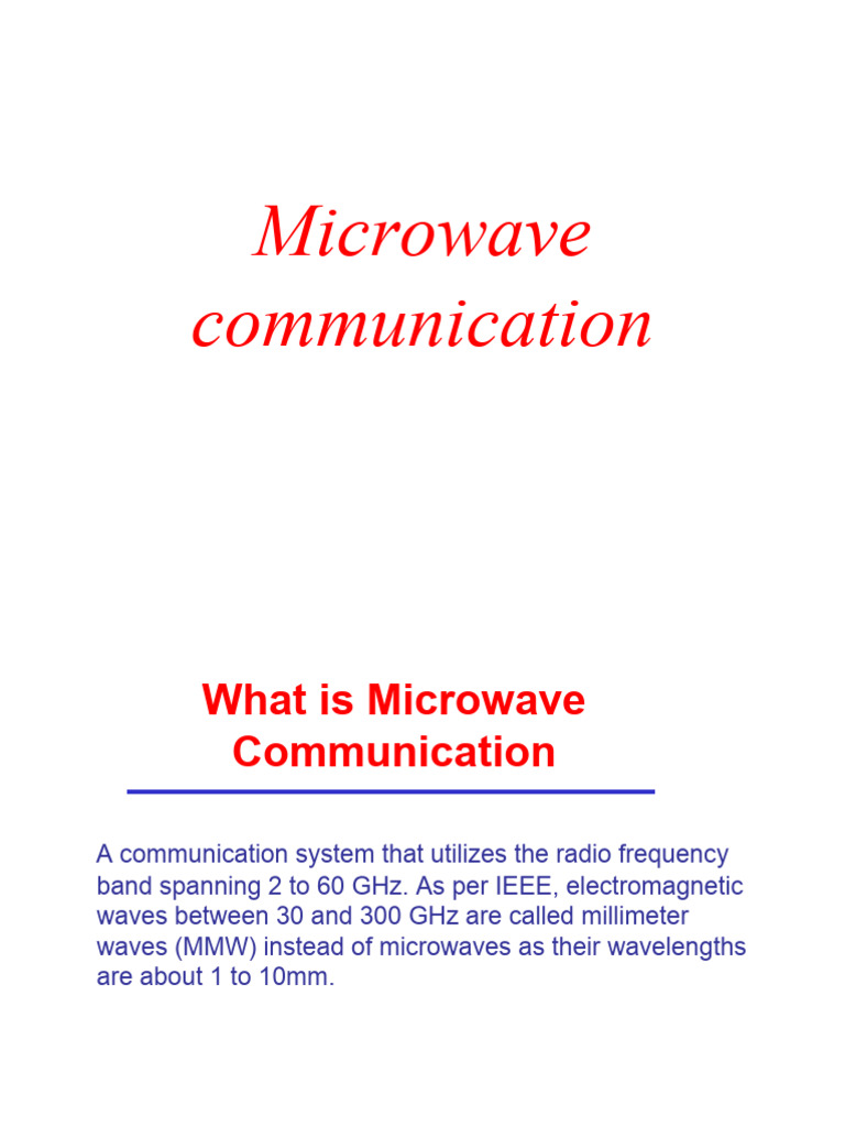 Microwave Communication 170829123543 | PDF | Radio Propagation | Microwave