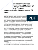 14.2 Present Indian Statistical System - Organisation - Ministry of Statistics and Program Implementation - Government of India
