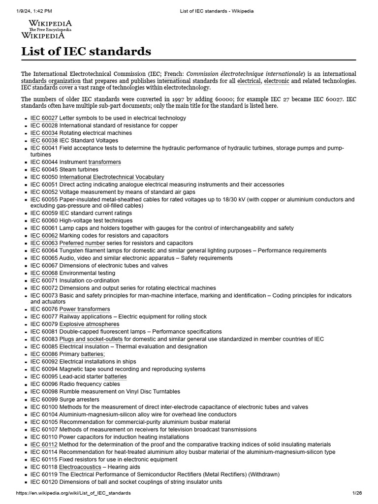 IEC Standards for Electrical Safety | PDF | Insulator (Electricity ...