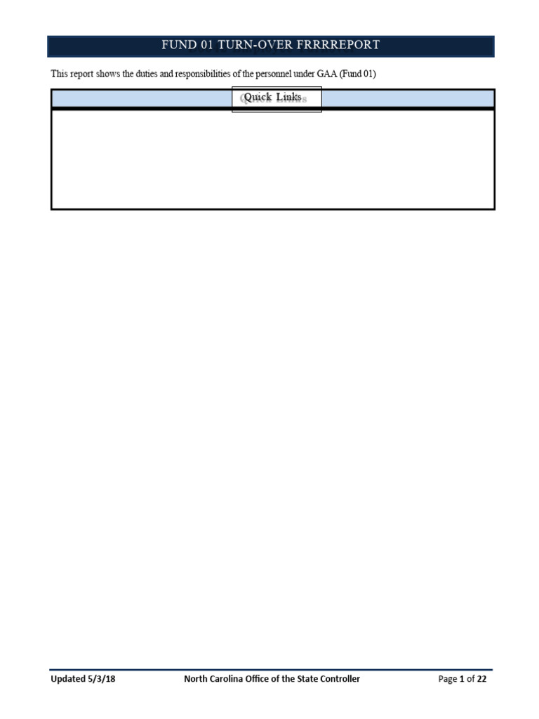 North Carolina Fund 01 Report Guide | PDF | Turnover (Employment ...