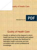 Lecture 12 The Quality of Health Care