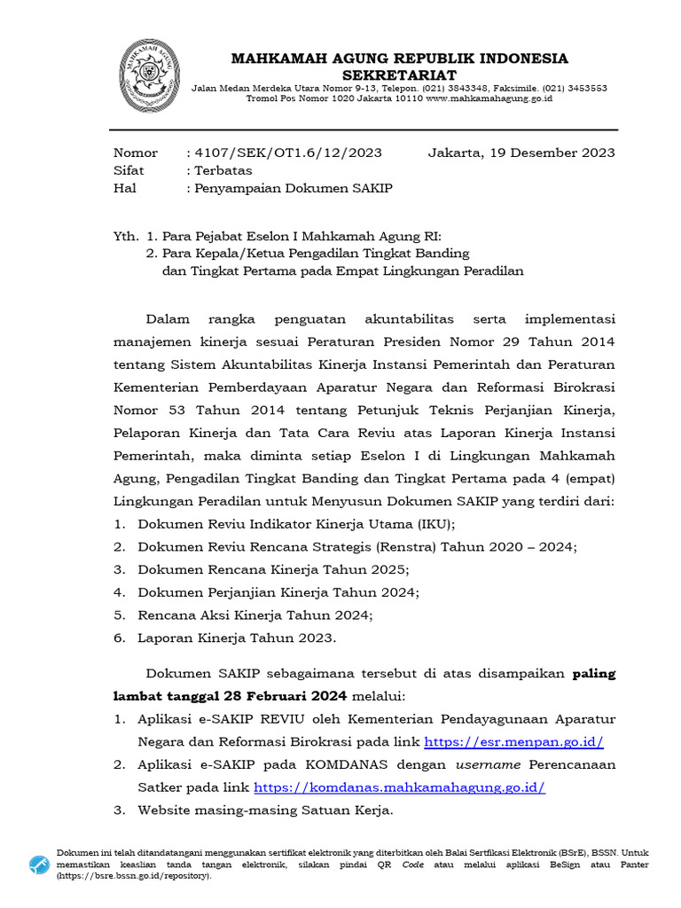 Penyampaian Dokumen Sakip Pdf