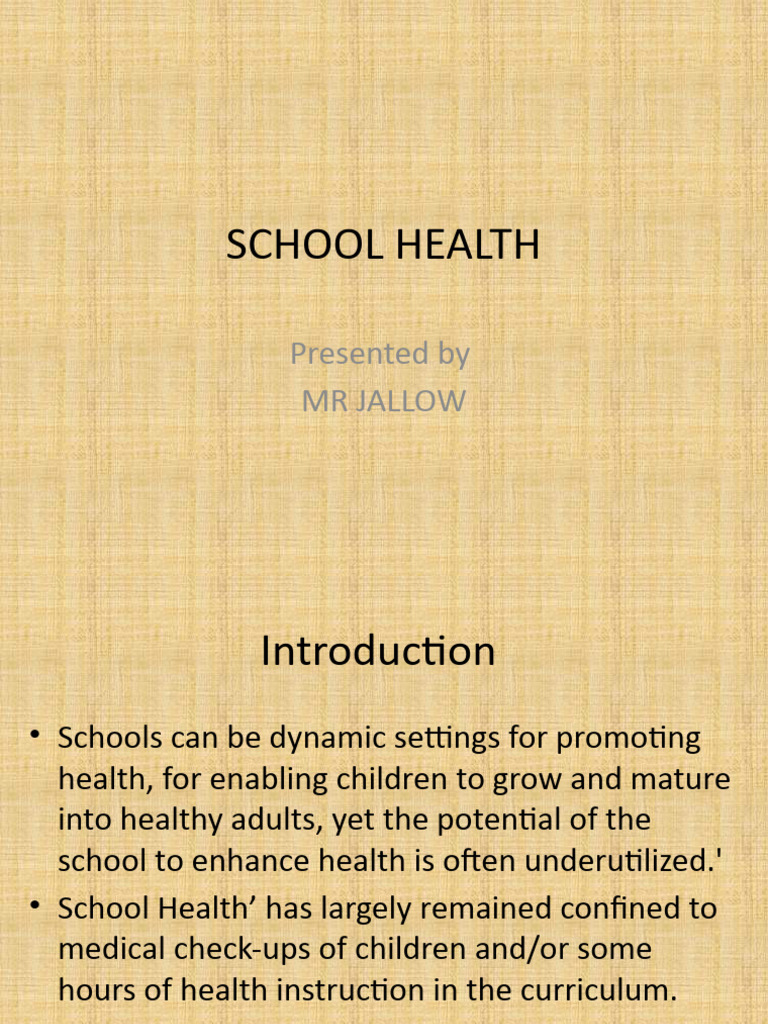 School Health: A Comprehensive Guide | PDF | Health Promotion | Health ...