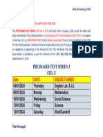 Test Series-3 Schedule X