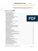 50 Essential Excel Tips