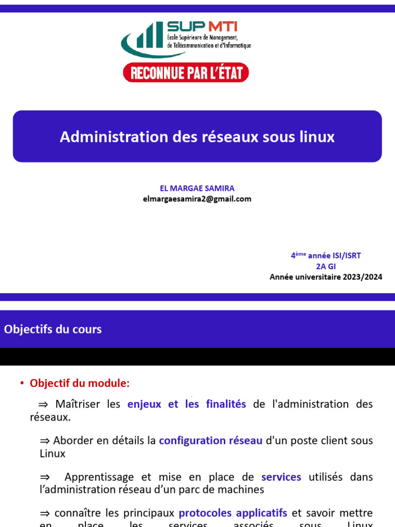 Administration des réseaux sous Linux | PDF | Distribution Linux | Linux