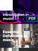 Introduction To Music