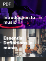 Introduction To Music