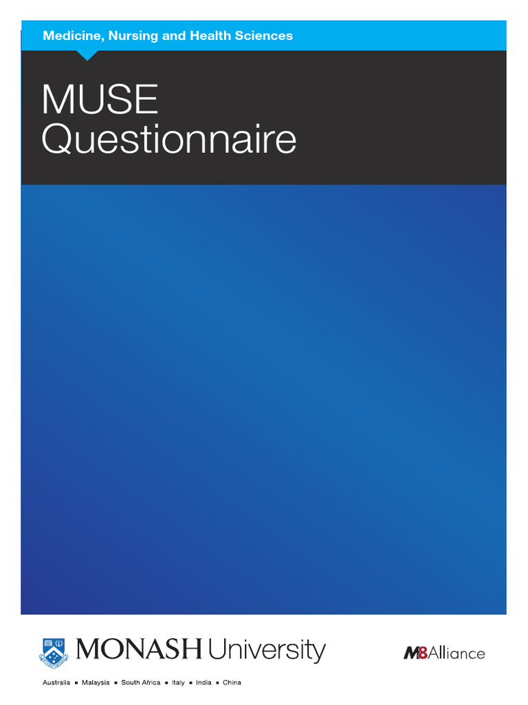 Chin & Rickard MUSE Questionnaire | PDF