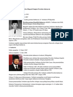 Daftar Biografi Singkat Presiden Indones