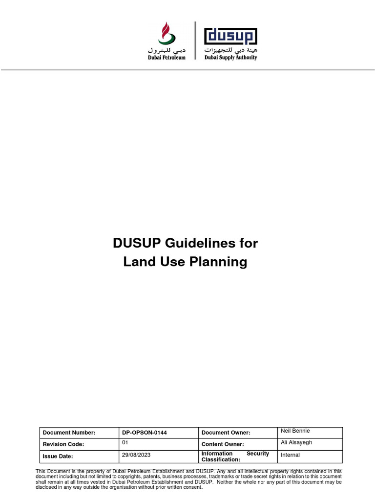 DP OPSON 0144 DUSUP Guidelines For Land Use Planning | PDF | Natural ...