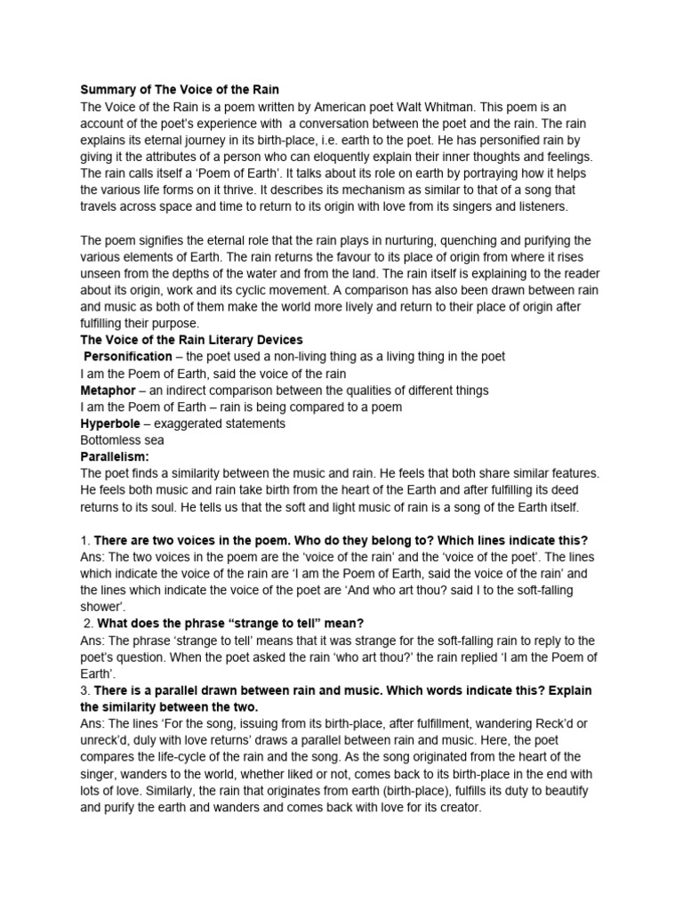 Analysis of Walt Whitman's 