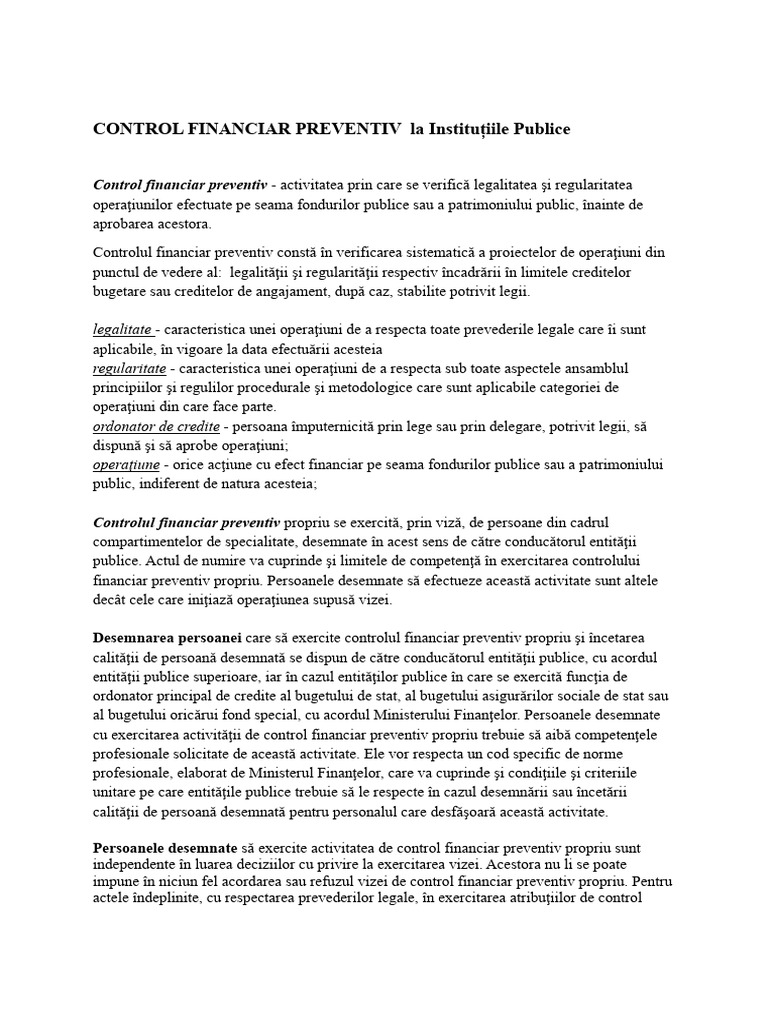 CONTROL FINANCIAR PREVENTIV 1upload | PDF