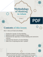 Methadology of Thinking in Islam