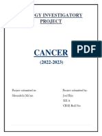 Biology Investigatory Project Cancer