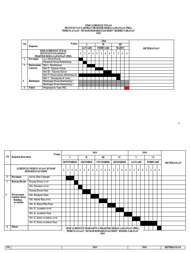Time Schedule Final | PDF