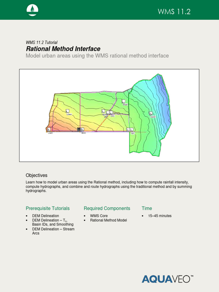 WMS Rational Method Tutorial | PDF | Drainage Basin | Surface Runoff