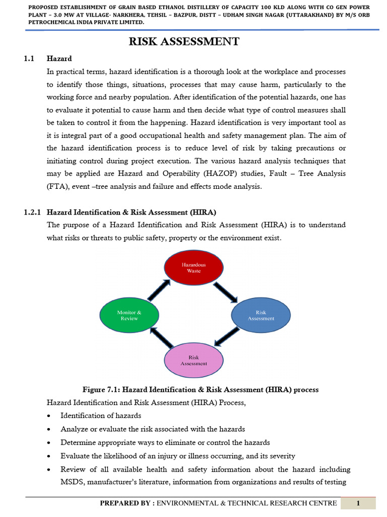 HIRA Process for Ethanol Distillery Safety | PDF