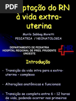 Adaptação do RN à vida extra-uterina