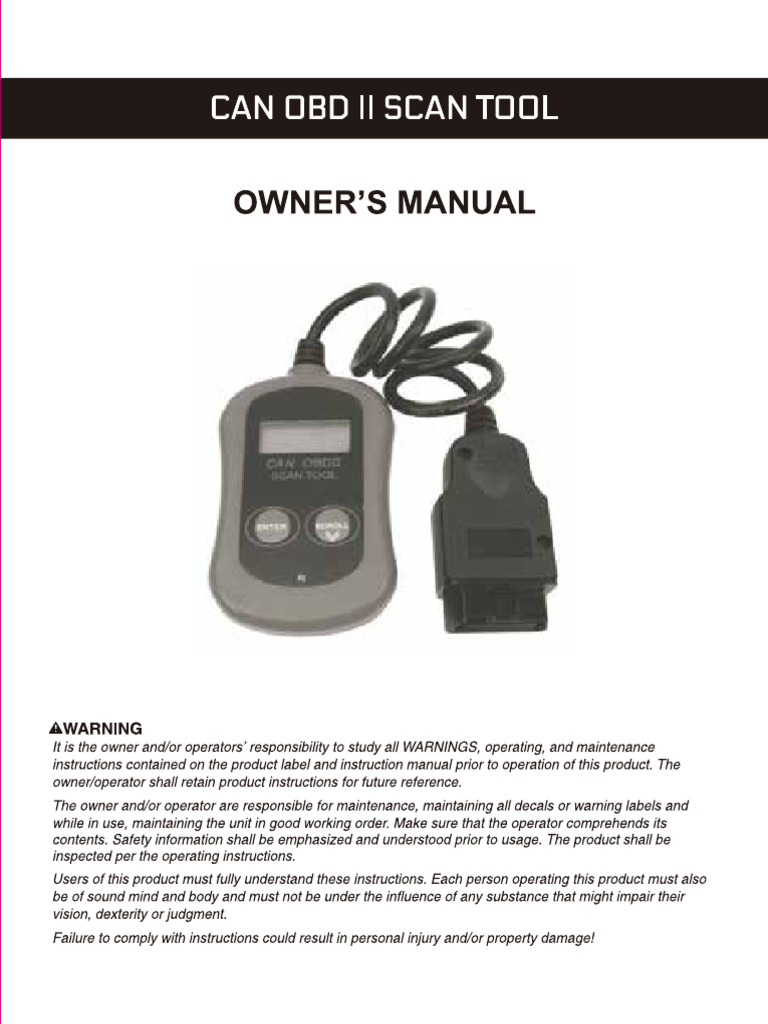 Scanner u480 Can Obd2 PDF