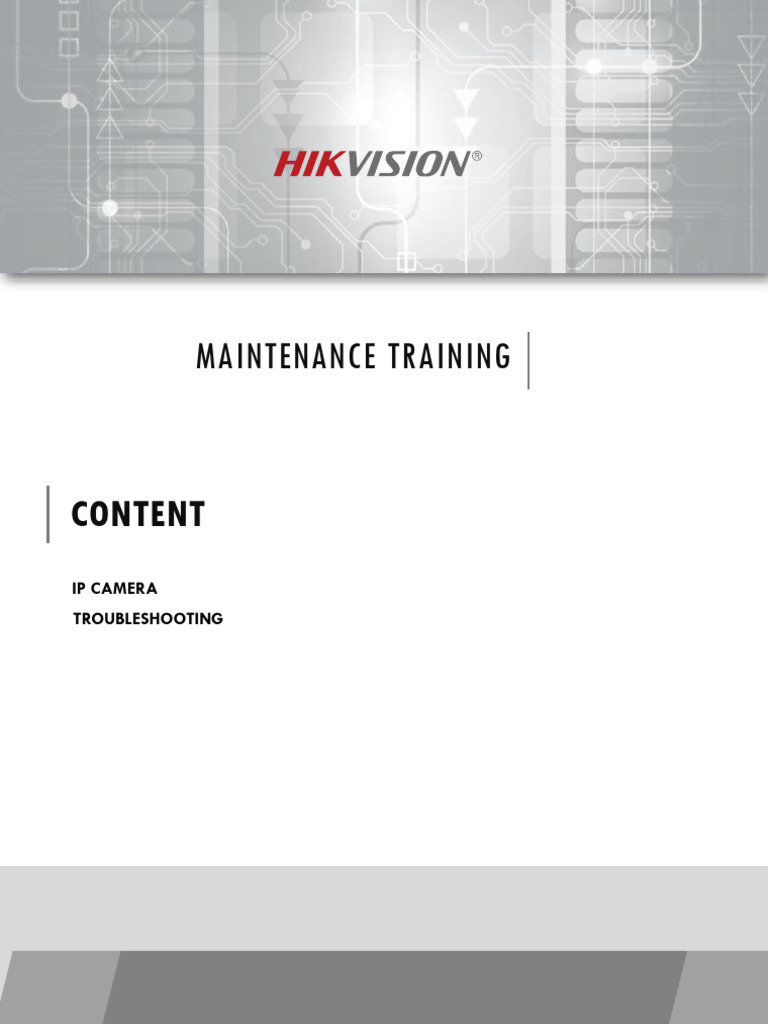 IP Camera Maintenance and Troubleshooting Guide | PDF | Rectifier ...