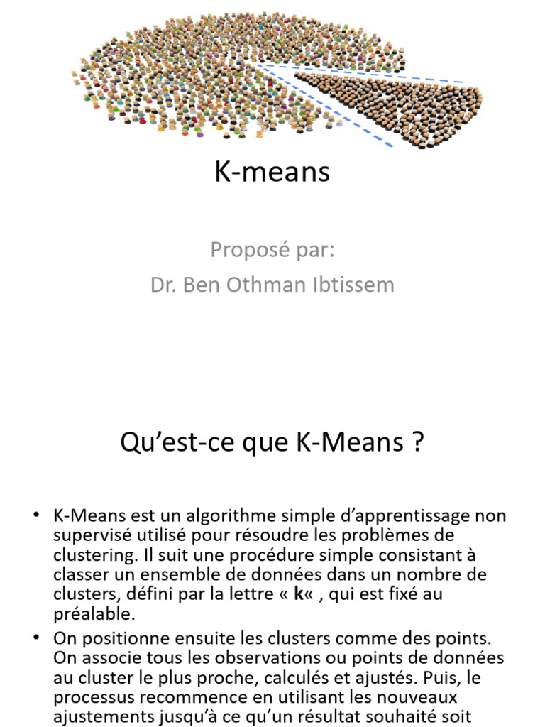 Introduction à l'algorithme K-means | PDF | Apprentissage automatique ...