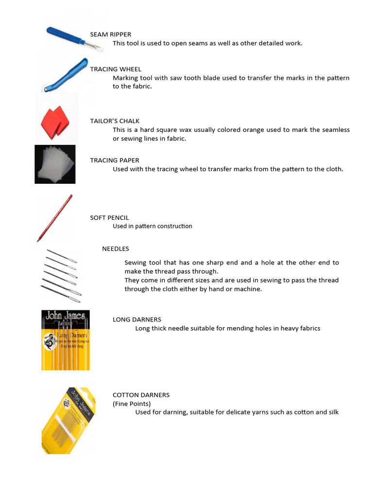 Seam Ripper Tool Overview | PDF