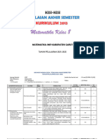 Kisi Kisi Pas Matematika Kelas 8 Semester 1 20212022